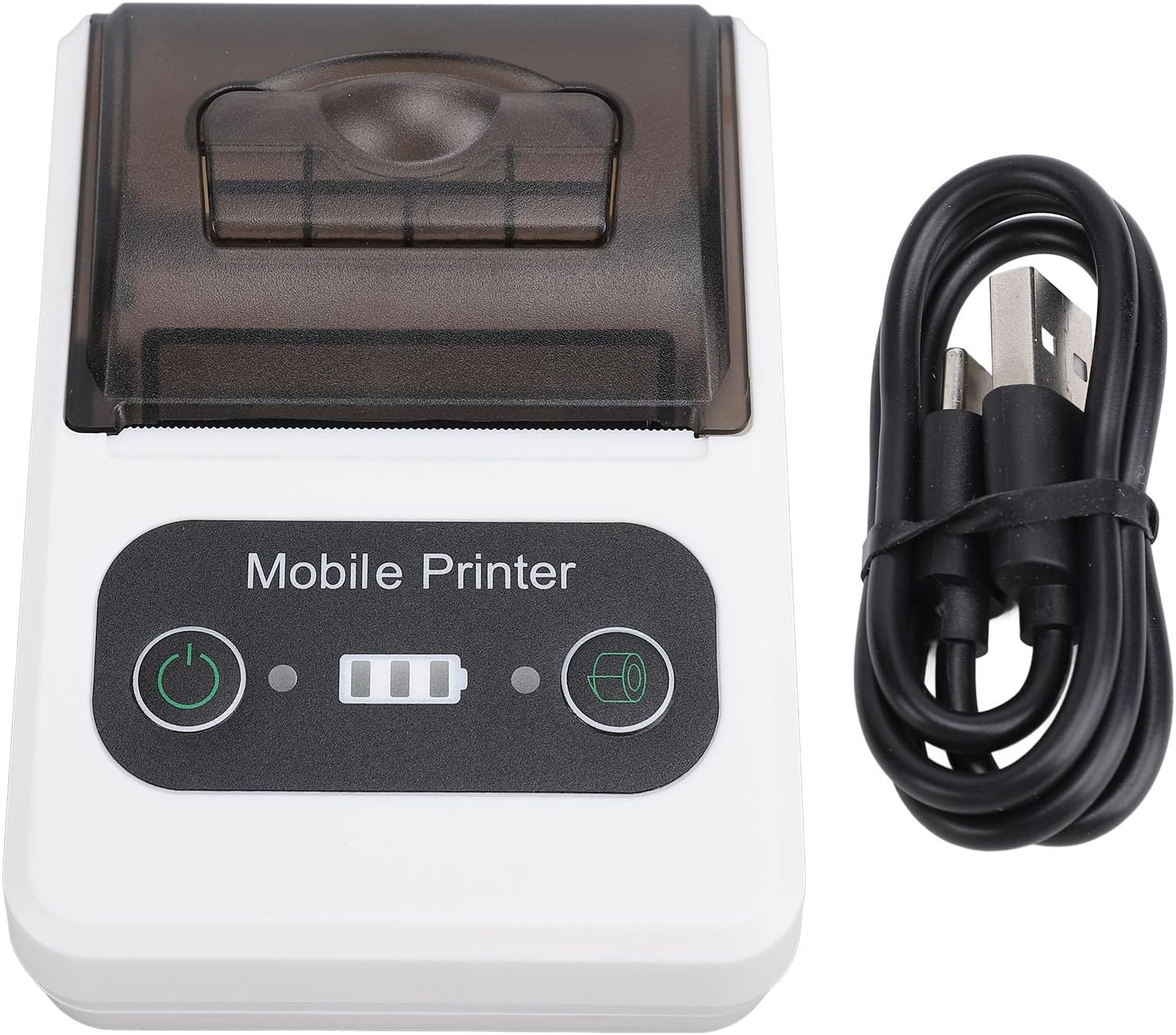 Portable 80mm Thermal Receipt Printer with WiFi Connectivity, Auto- Label & Ticket Printing for Business, Inkless