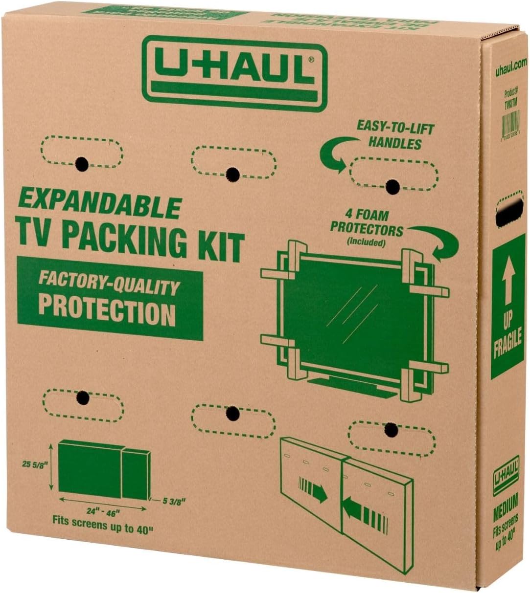 Heavy-Duty Expandable TV Moving Box - Medium (Under 40")