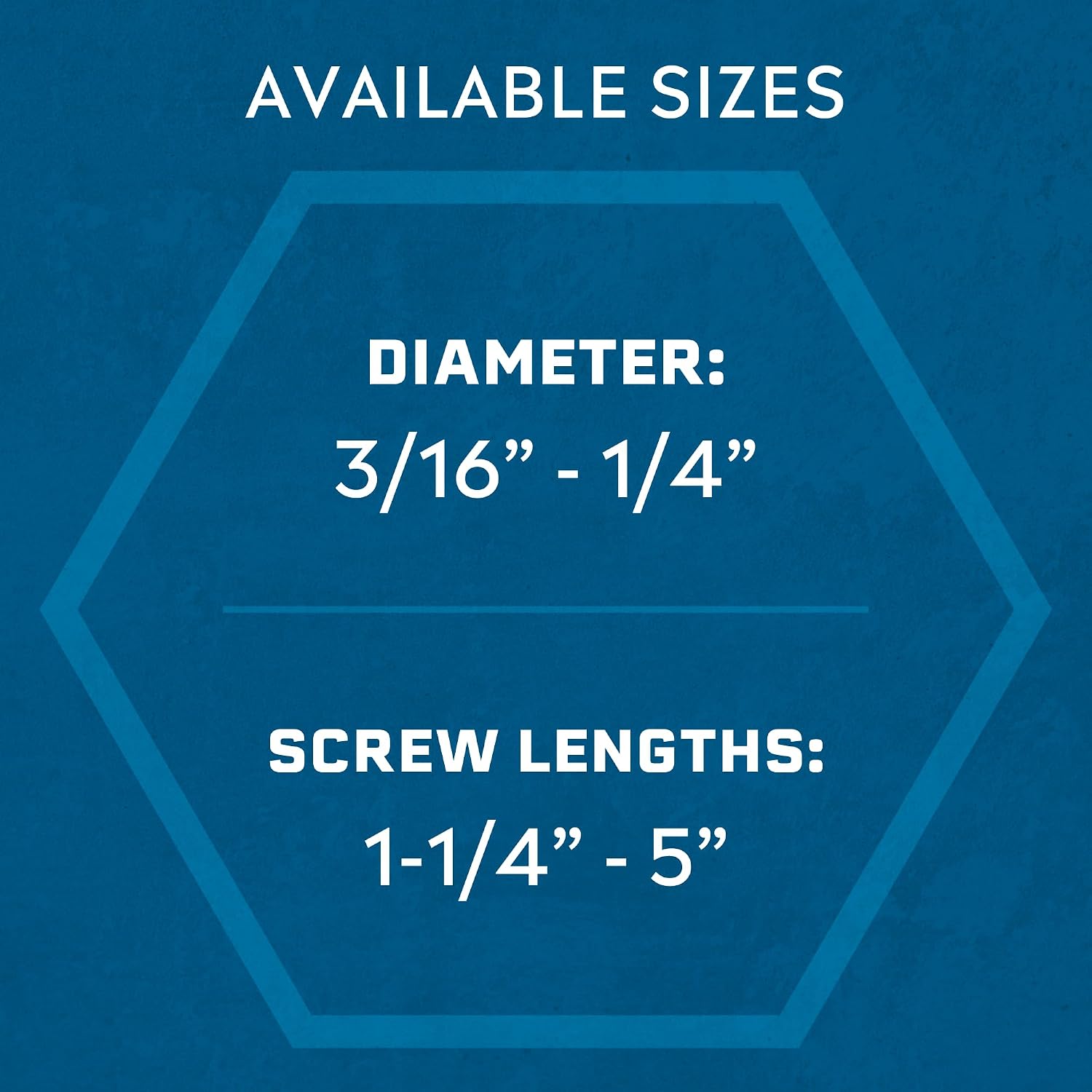 1/4 x 2-3/4" Hex Head Blue Climaseal Concrete Screws, 75 PCS