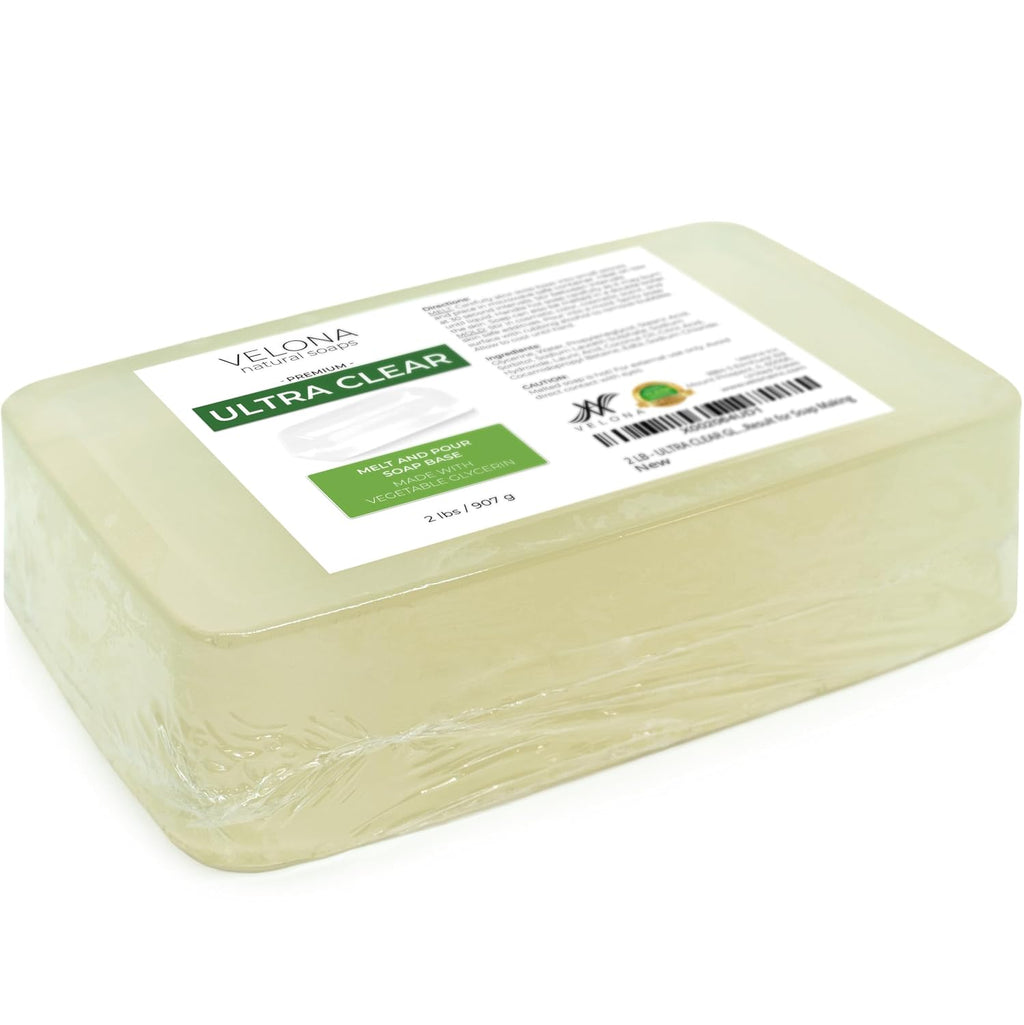 2 lb - Ultra Clear Glycerin Soap Base, Melt & Pour, Transparent