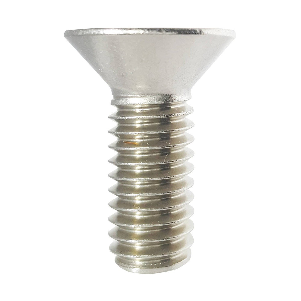 1/2-13 x 1-1/2" Flat Head Socket Cap Screws, Allen Socket Drive, Stainless Steel 18-8, Full Thread, Bright Finish, Machine Thread, Quantity 25 By Fastenere