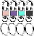 4 Pack Metal Carabiner Keychain Key Clip Hook, 4 Key Rings Car Key Chain Clips Ring Holder Organizer for Men and