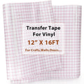 Transfer Tape for Vinyl - 12 in x 16.4 Ft Clear Transfer Paper Roll