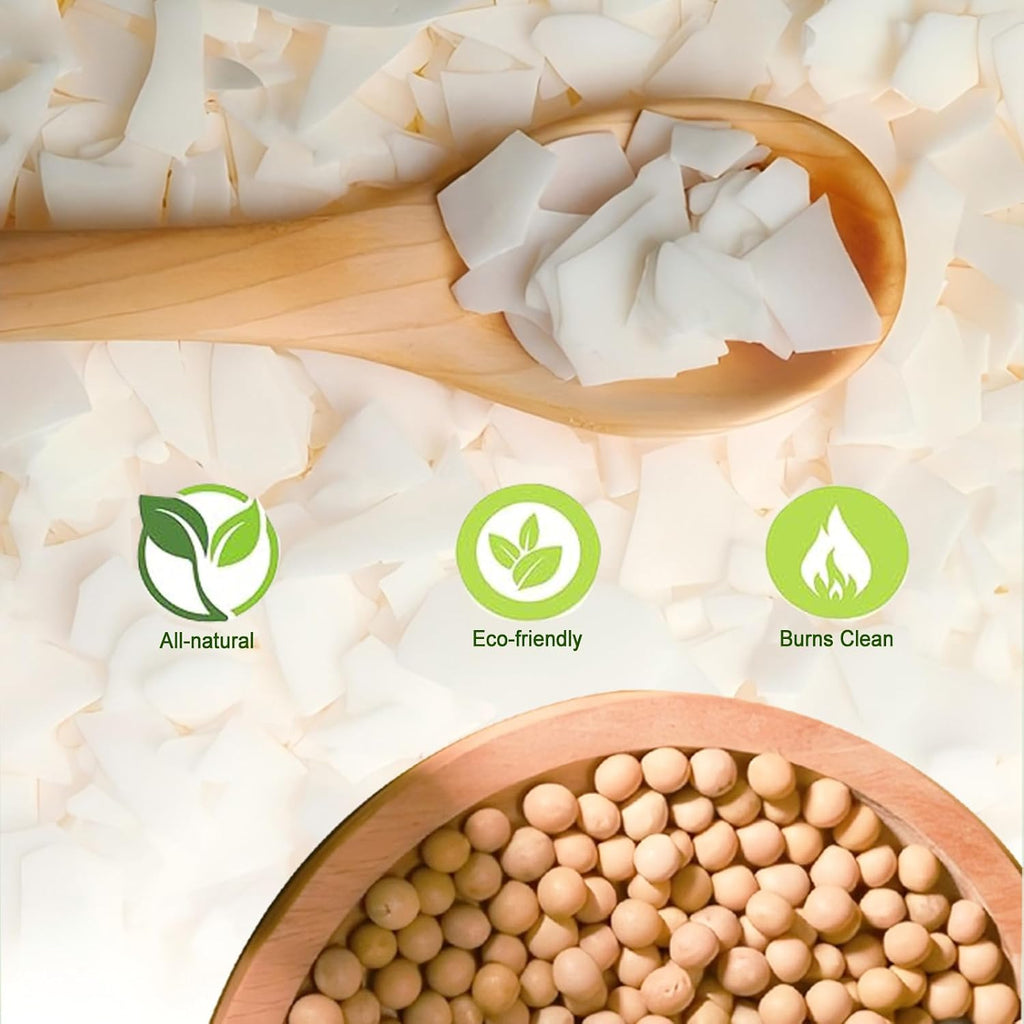 Natural Soy Wax for Candle Making, 5lb Organic Soy Wax Flakes | Natural Candle Making Supplies, No Harmless