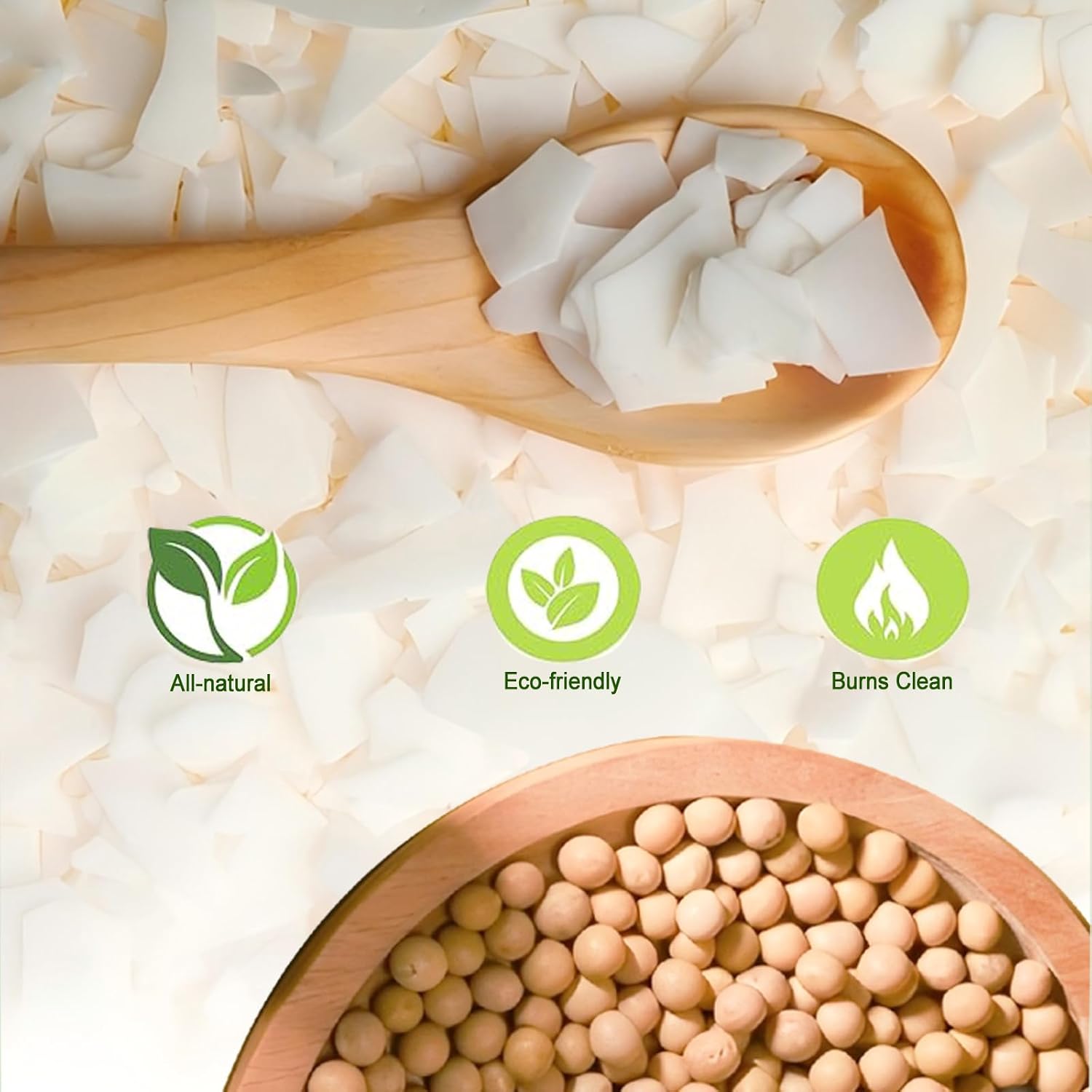 Natural Soy Wax for Candle Making, 5lb Organic Soy Wax Flakes | Natural Candle Making Supplies, No Harmless