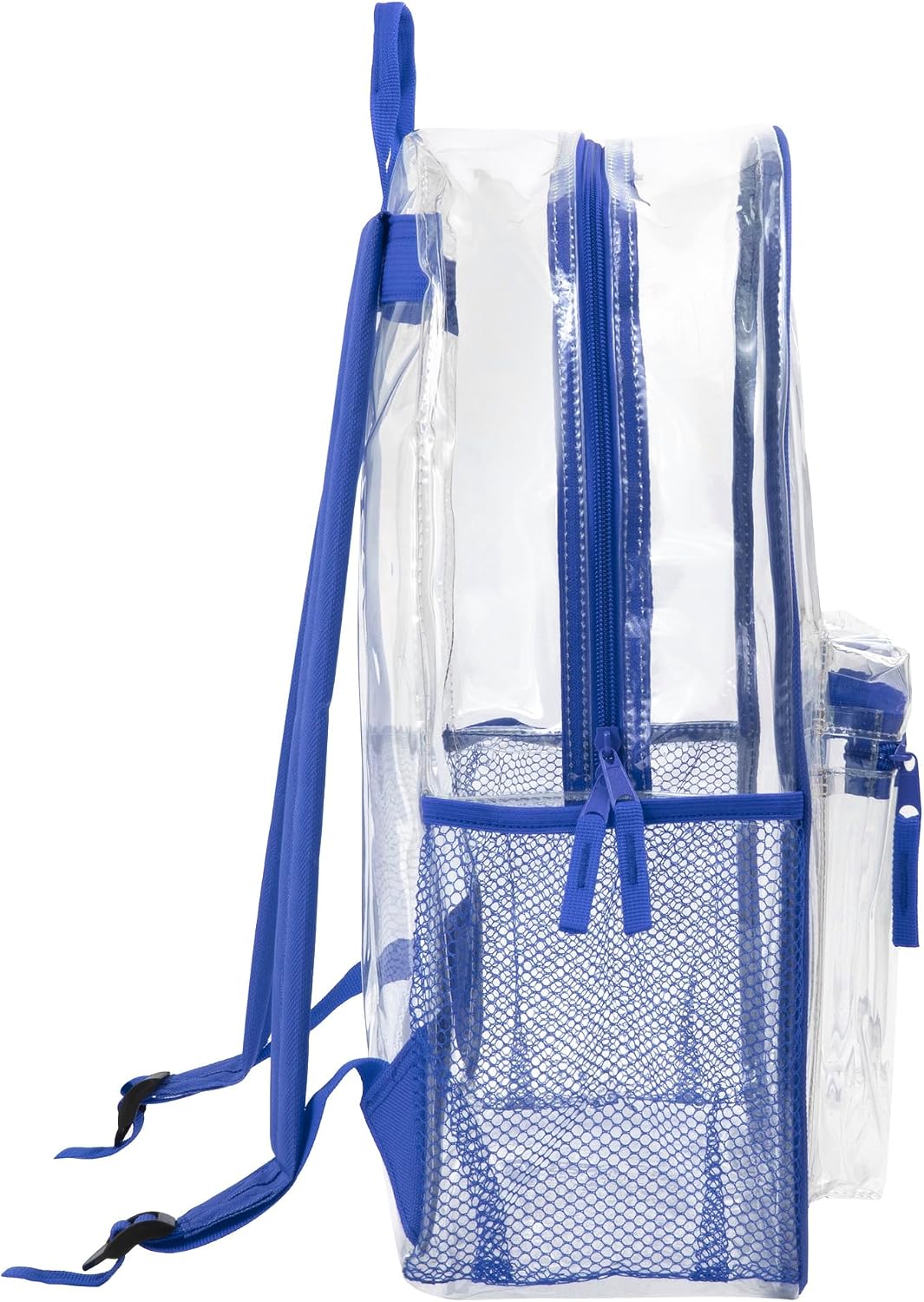 24 Pack Bulk Clear Backpack Heavy Duty with School Supplies, Side Pockets for Kids, Boys, Girls, School, Stadium
