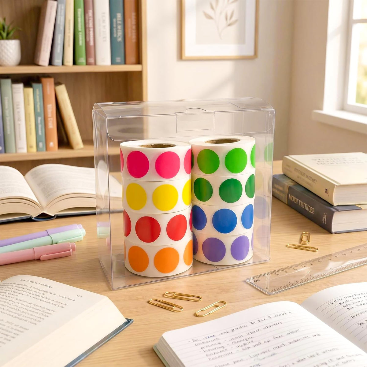 4000 PCS Colored Dot Stickers 3/4" Round Circle Coding Labels