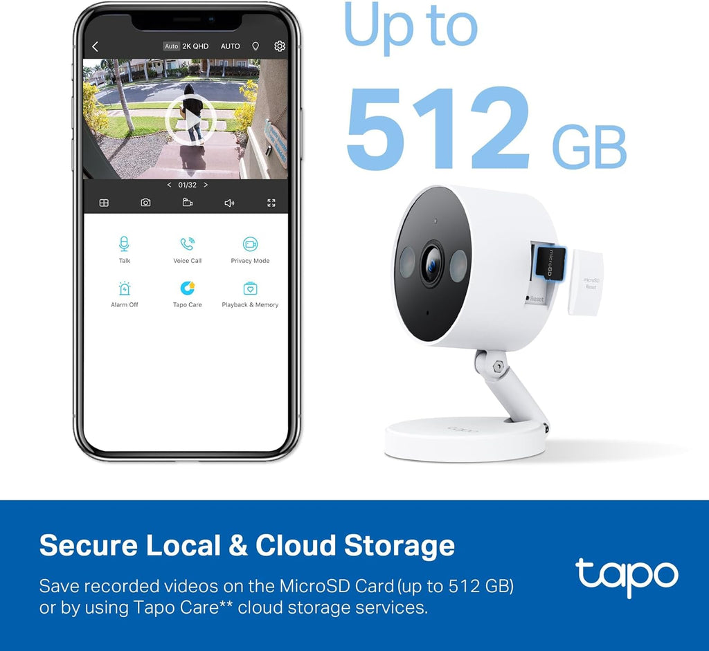 2K+ Indoor/Outdoor Wired Security Camera - 2024 PCMag Editors' Choice, Person/Pet/Vehicle Detection, Baby Monitoring