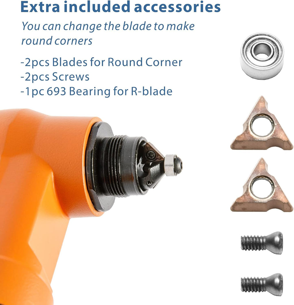 2-in-1 Mini Pneumatic Chamfer Tool, 45° Metal Beveling Machine