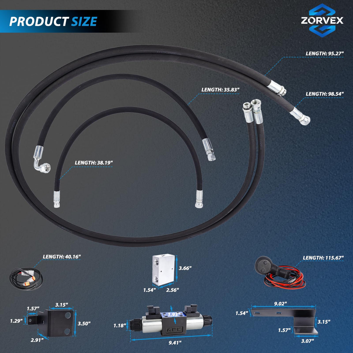 TFK3 Third Function Valve Kit for Kubota L4600, L4701 Tractors - Enables Grapple, Auger, Snowplow & Snow Blower Attachments