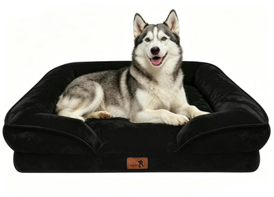 Orthopedic Dog Bed with Sides - Sofa Beds for Large Dogs, Supportive Foam Pet Couch Bed with Washable Removable