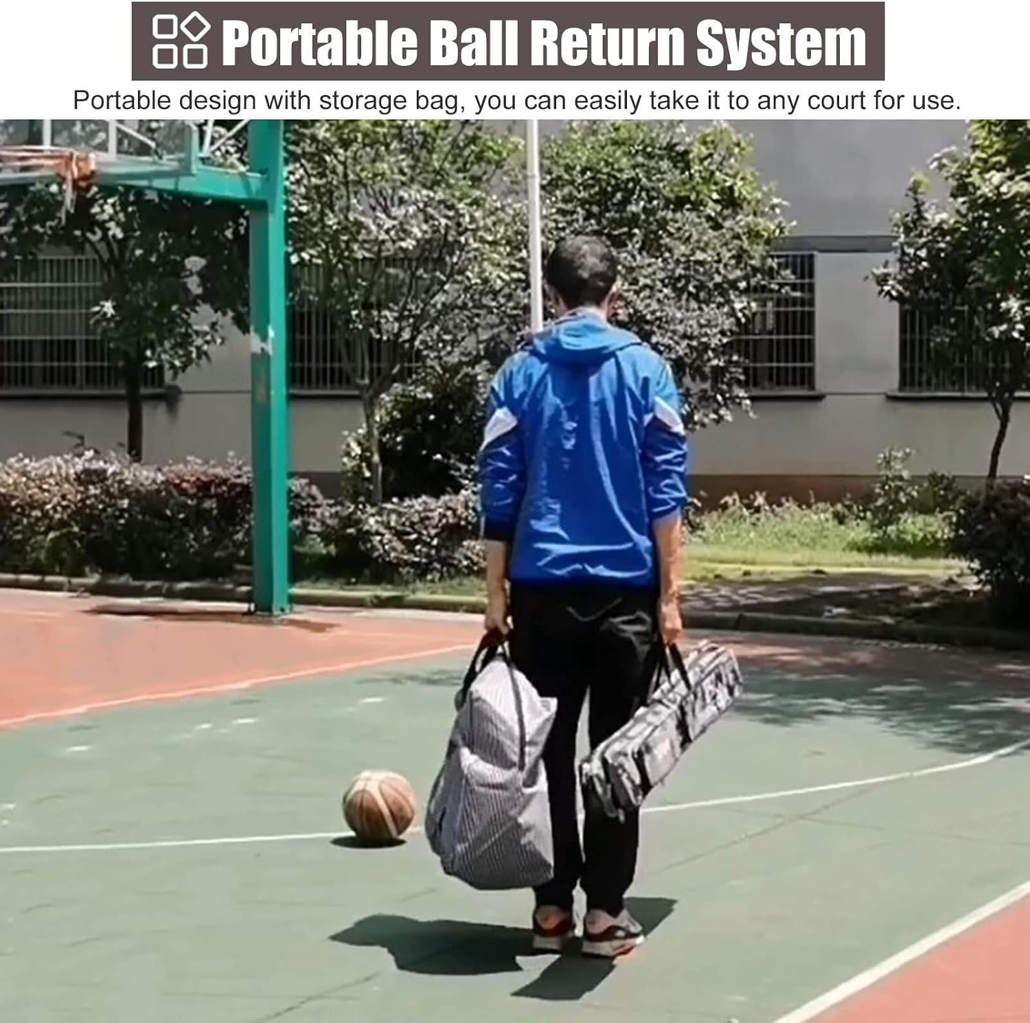 Heavy Duty Basketball Return net, Basketball Returner, Basketball Shooting Training Auxiliary Practice net, with