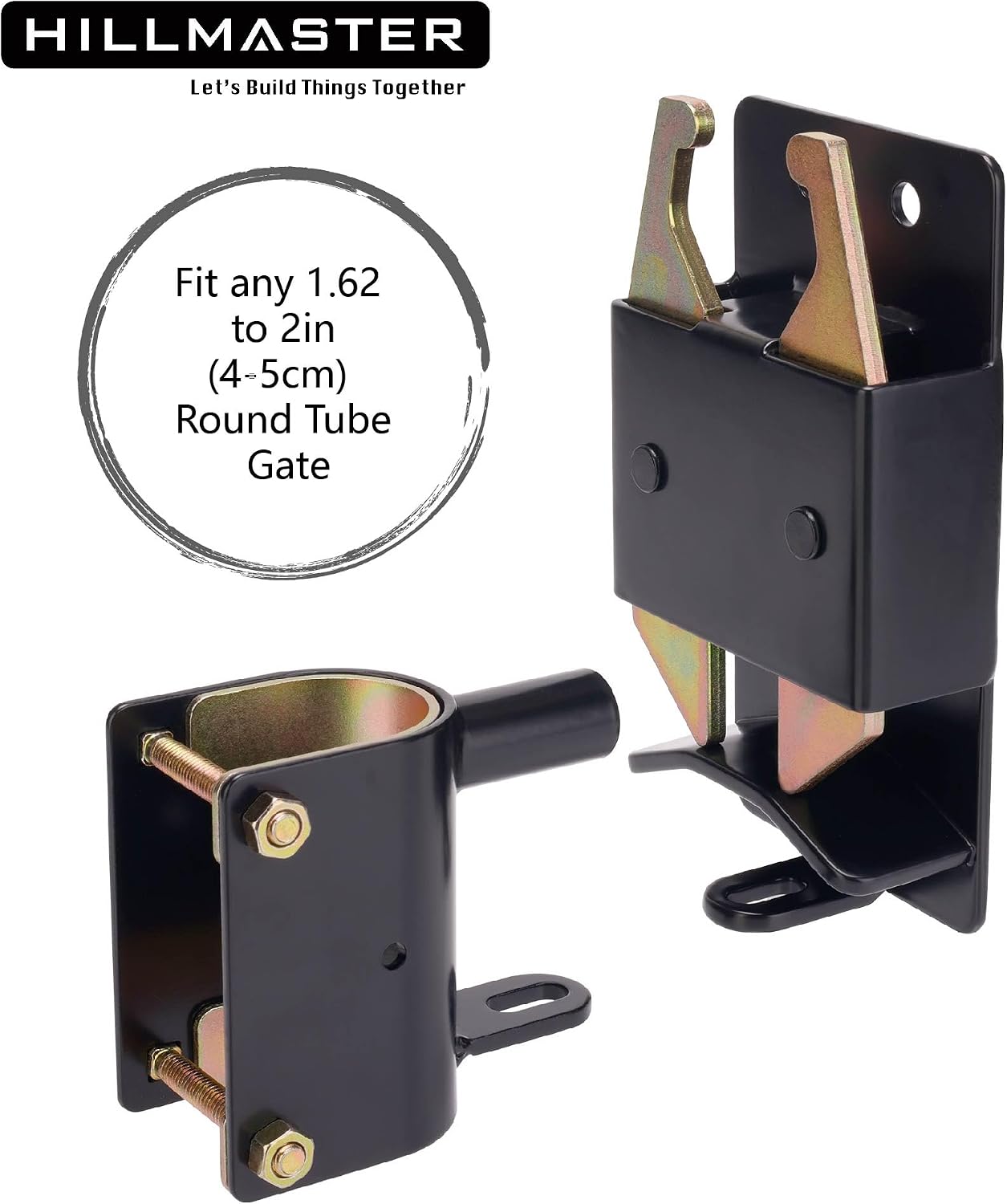 Heavy Duty 2 Way Farm Gate Latch, Two Way Fence Gate Latch for Metal Gates Livestock Cattle Gate Latches Gate