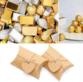 50PCS Kraft Paper Pillow Gift Boxes 5x3.5inches