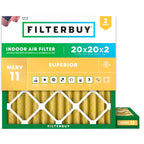 20x20x2 Air Filter MERV 11 Pet & Allergy Defense (2-Pack)