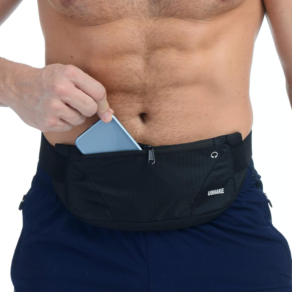 Running Belt,Men or Women Ultra Light Bounce Free Waist Pouch Bag Fitness Workout Belt Sport Waist Pack Exercise