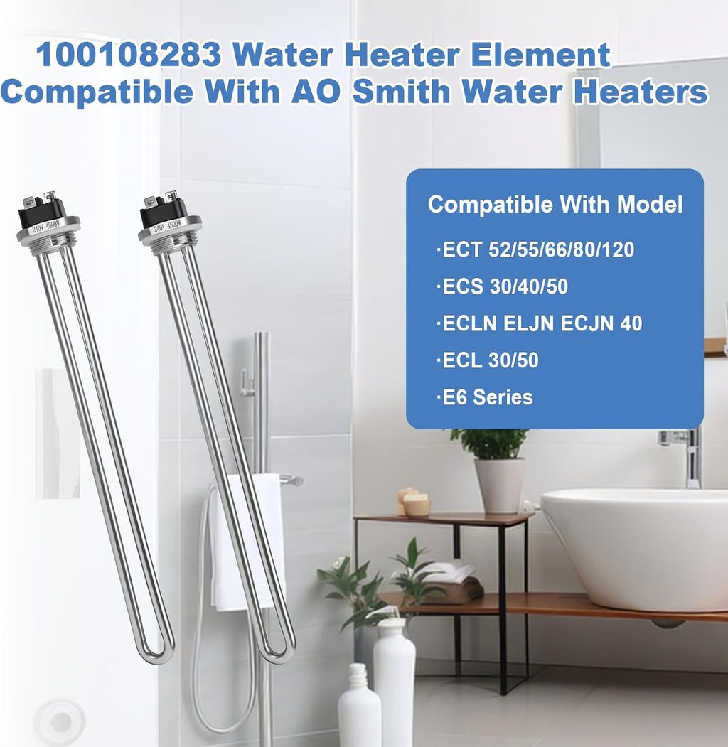 2 Pack 100108283 Water Heater Element for AO Smith Electric Water Heaters