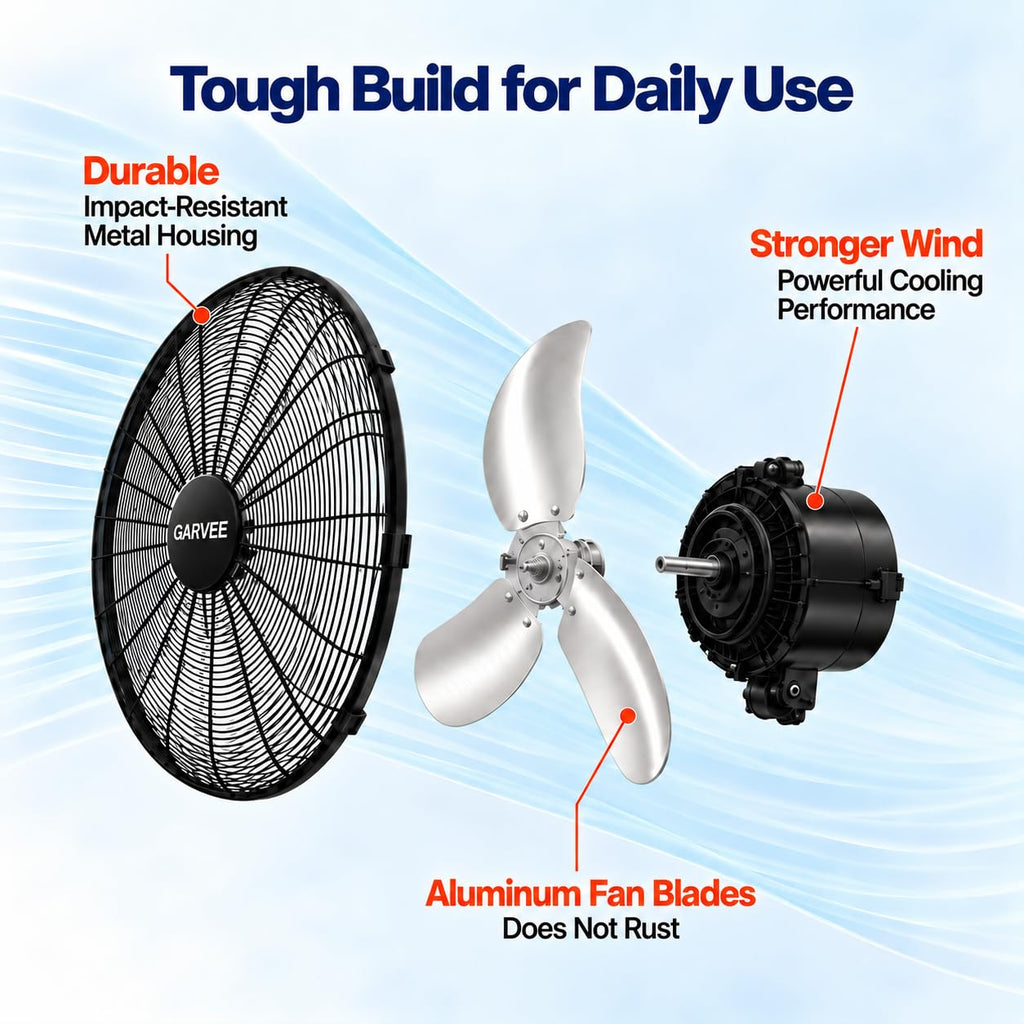 18 Inch Wall Mounted Hanging Fan Oscillating, Wall Mount Fan Oscillating