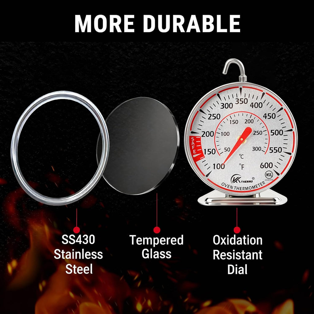 Oven Thermometer 2.75-Inch Dual Scale, 50-300°C/100-600°F, NSF