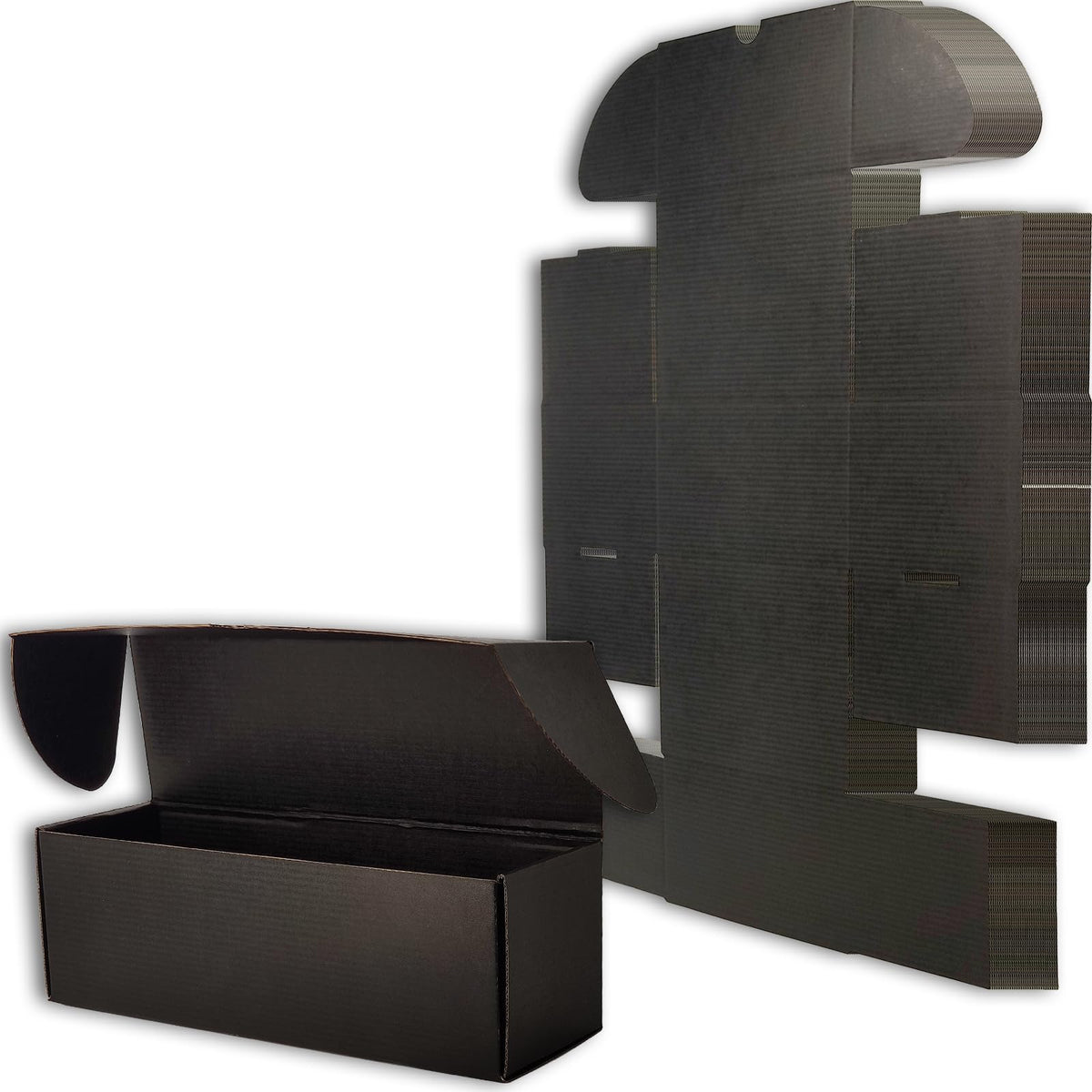 12x6x4 Shipping Boxes Black Mailer Corrugated Cardboard Box Set of 25