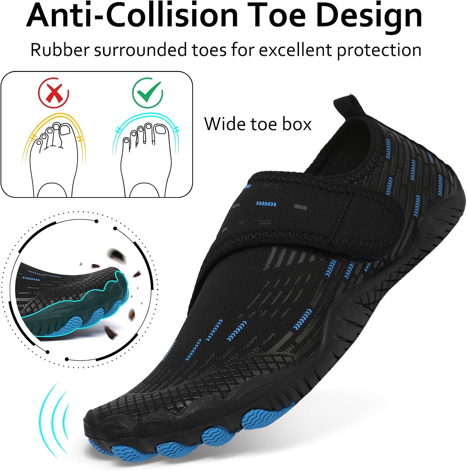 Water Shoes Mens Womens Quick-Dry Barefoot Swim Beach Pool Shoes Aqua Yoga Socks for Hiking Walking Diving Surf