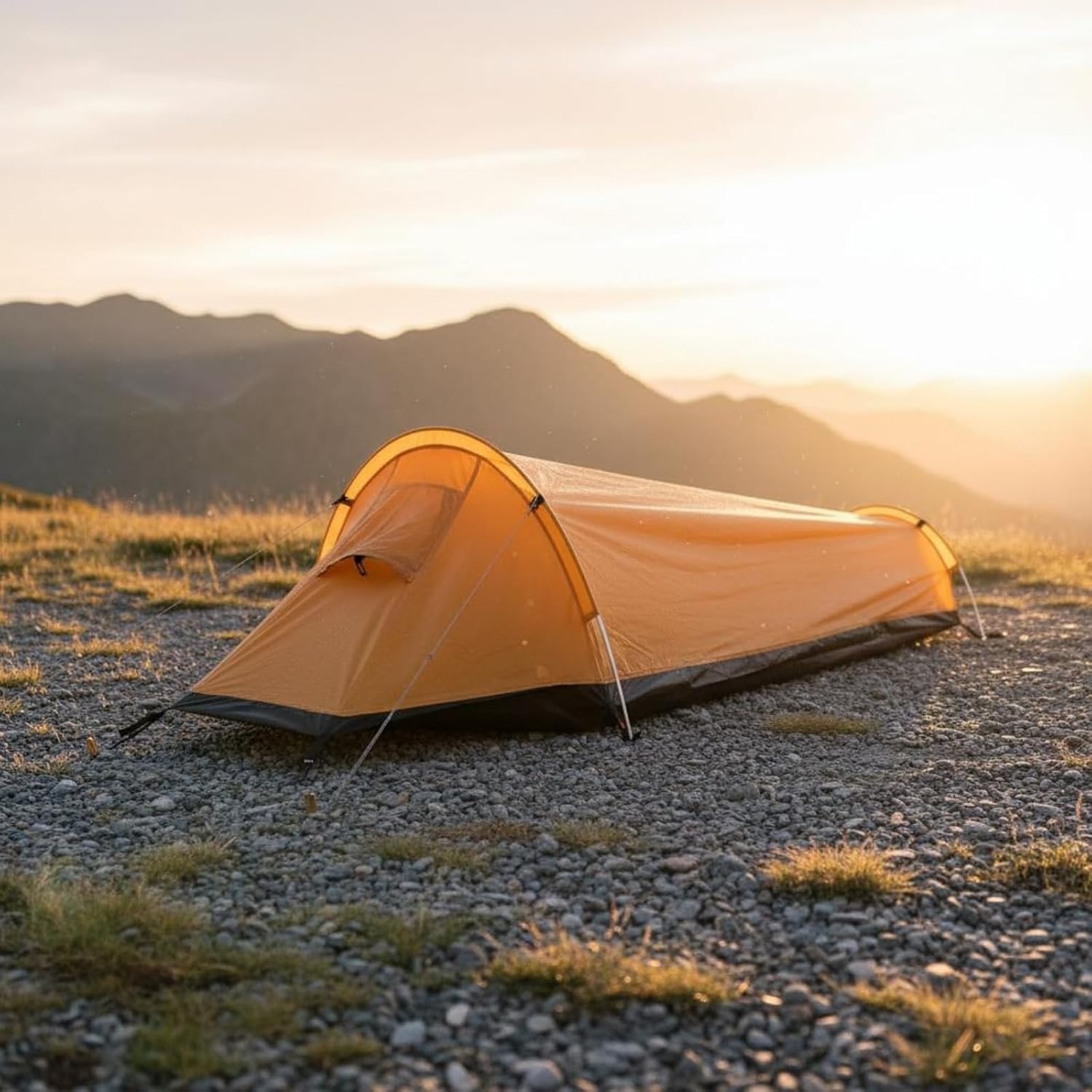 Single-Person Tent Windproof Backpacking Tent Four Season for Backpackers, Mountaineering