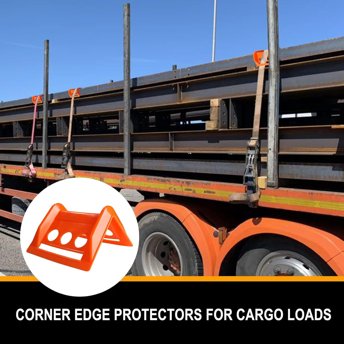 ENJ 20 Pack Flatbed Edge Protector, Edge Corner Tie Down Protector for Up to 4 Inch Straps, Protects Cargo Edges