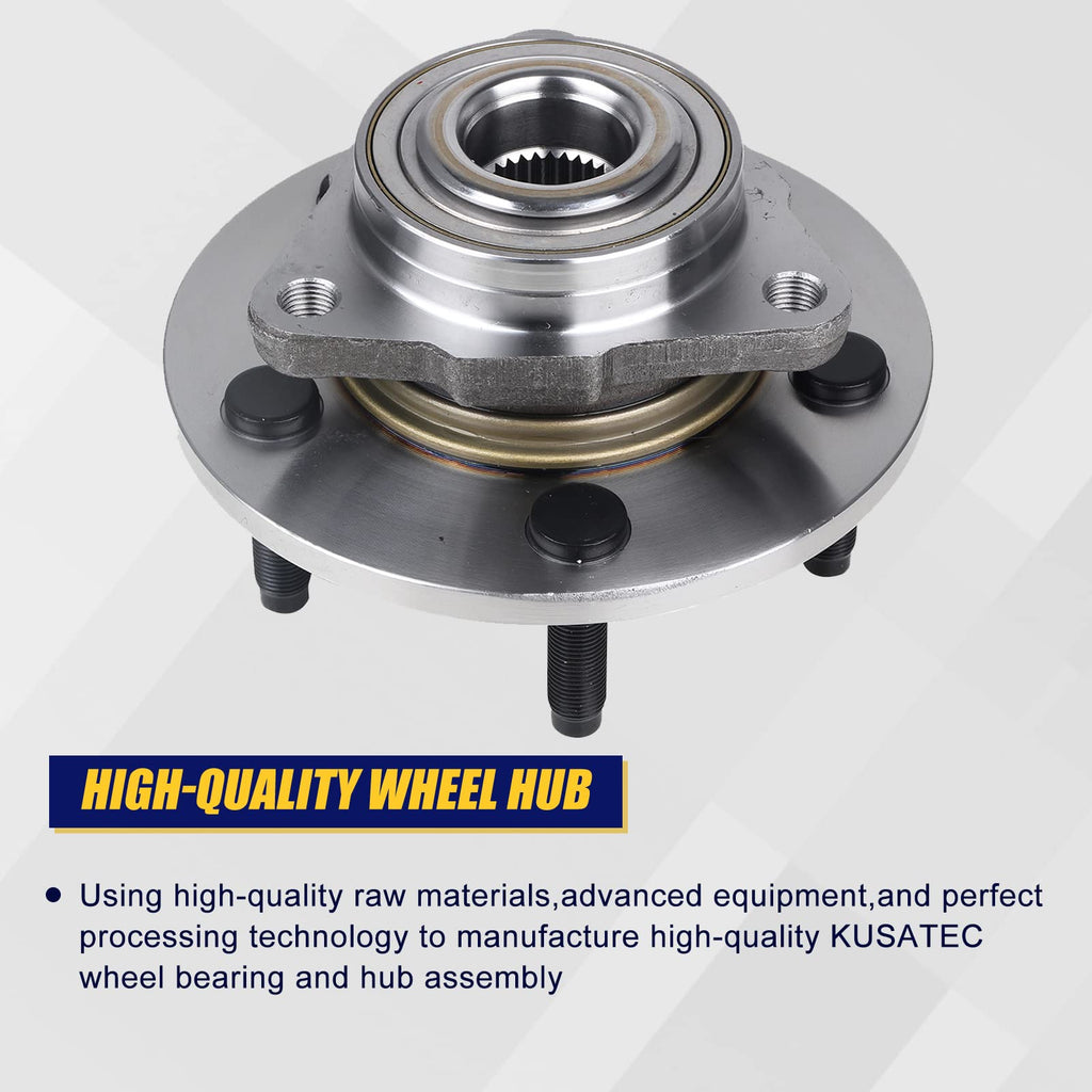 KUSATEC 515072 Front Wheel Bearing Hub Assembly 2-Pack