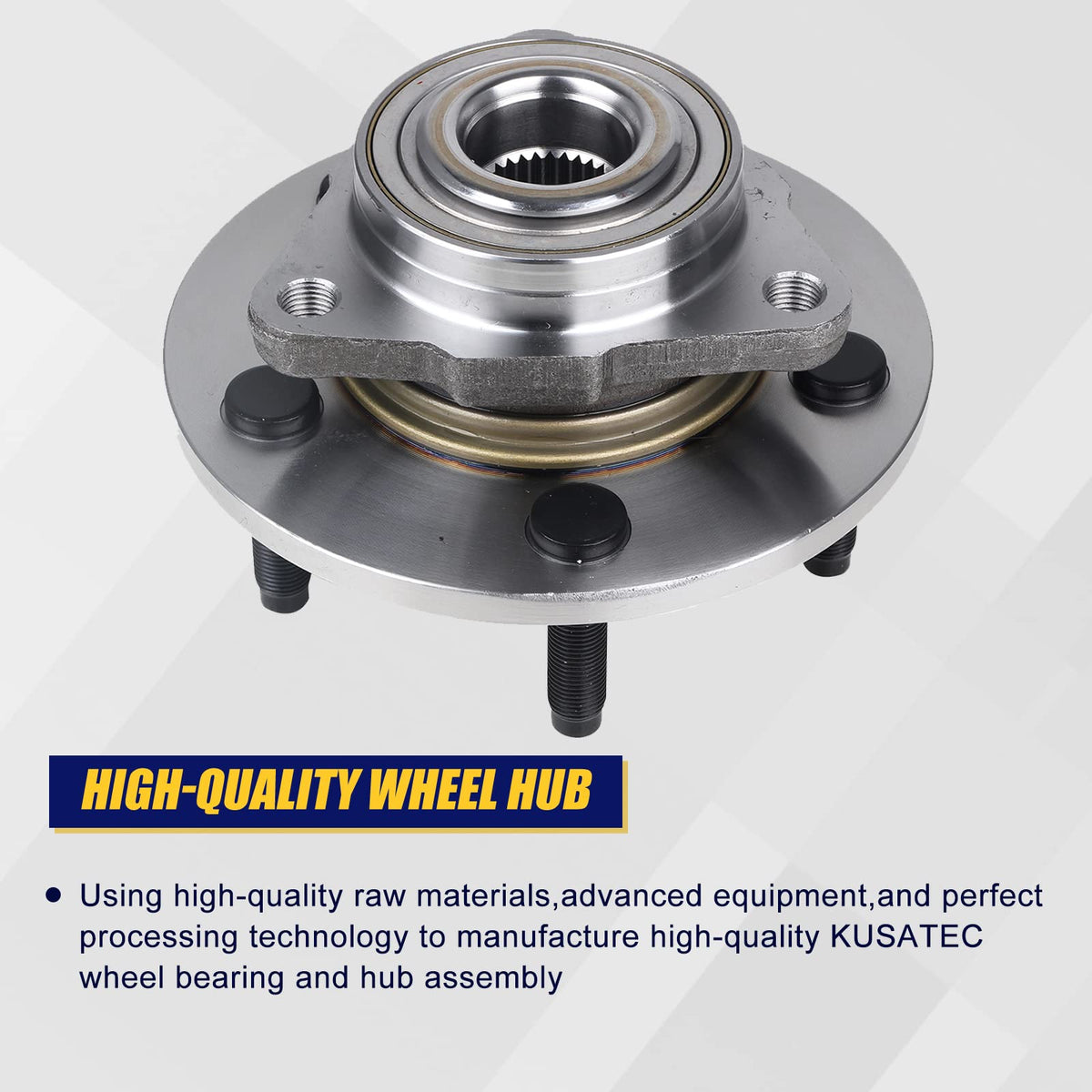 KUSATEC 515072 Front Wheel Bearing Hub Assembly 2-Pack