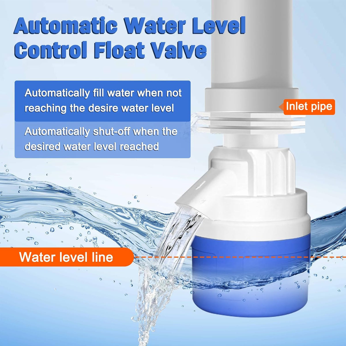 2" Water Float Valve for Water Tank, Water Troughs, Pond, Pool, Livestock
