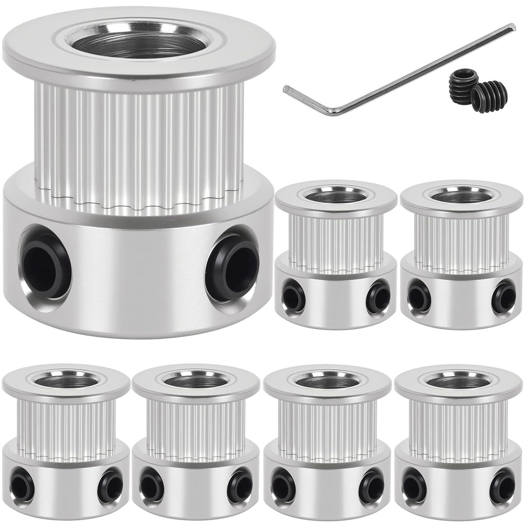 6 Pack GT2 Timing Belt Pulley 20 Teeth,8mm bore,synchronous Pulley (6, 20T-B8-6)