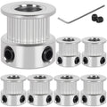 6 Pack GT2 Timing Belt Pulley 20 Teeth,8mm bore,synchronous Pulley (6, 20T-B8-6)