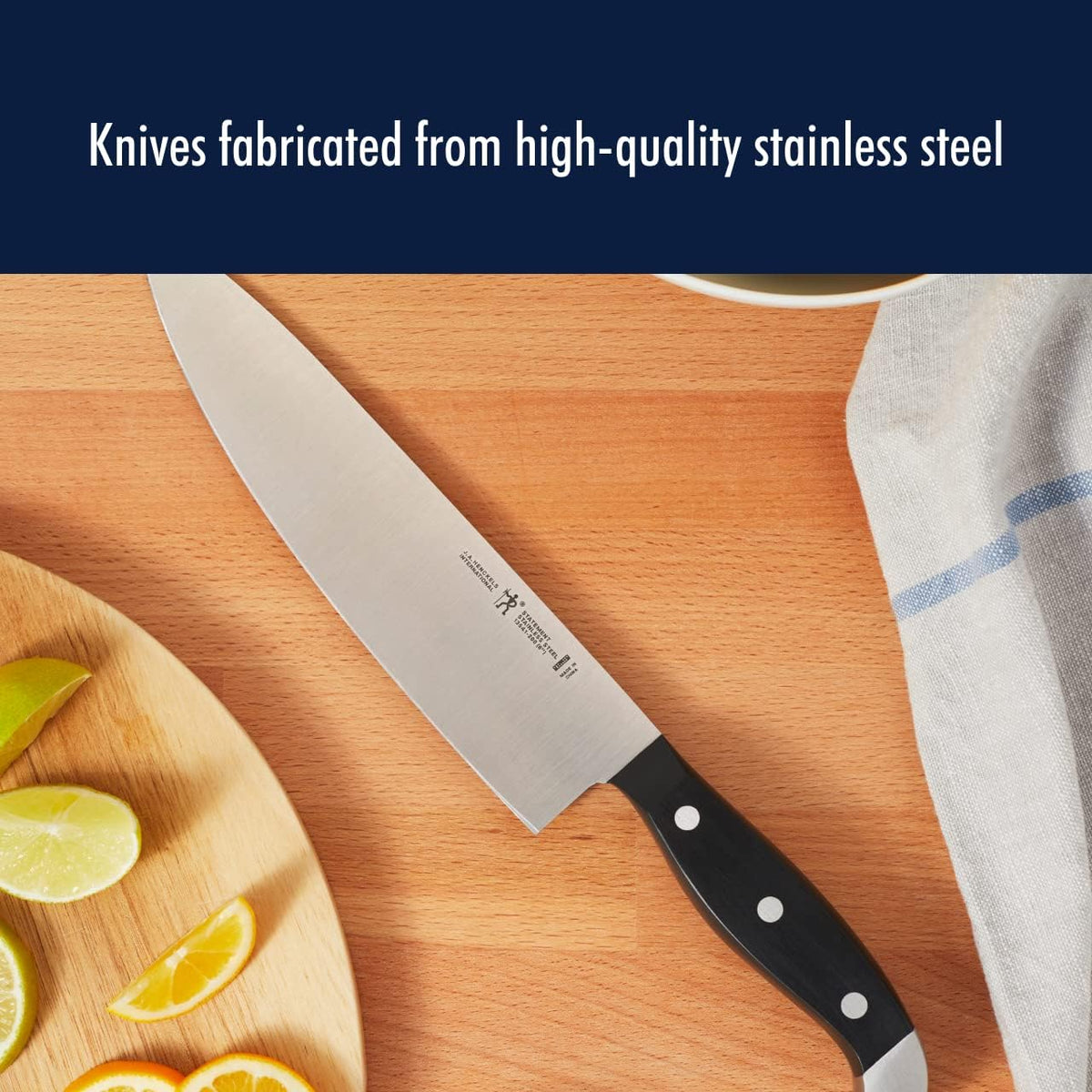 Statement 20 pc Knife Set, Razor-Sharp, German Engineered, Brown