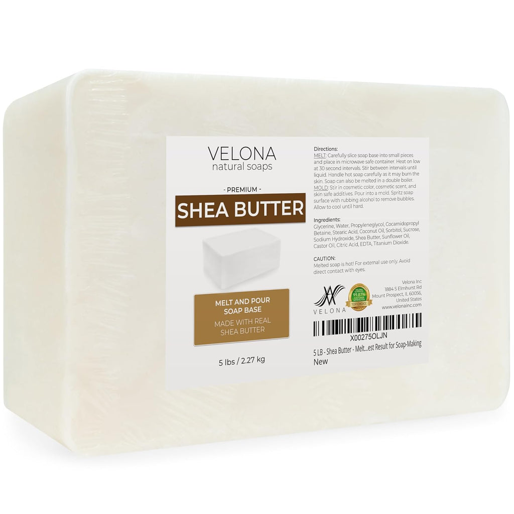 5 lb - Shea Butter Soap Base, Melt & Pour, SLS/SLES Free