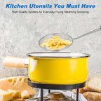 Steel Spider Strainer Skimmer Ladle - Wire Strainer Pasta Skimmer for Kitchen Cooking and Frying