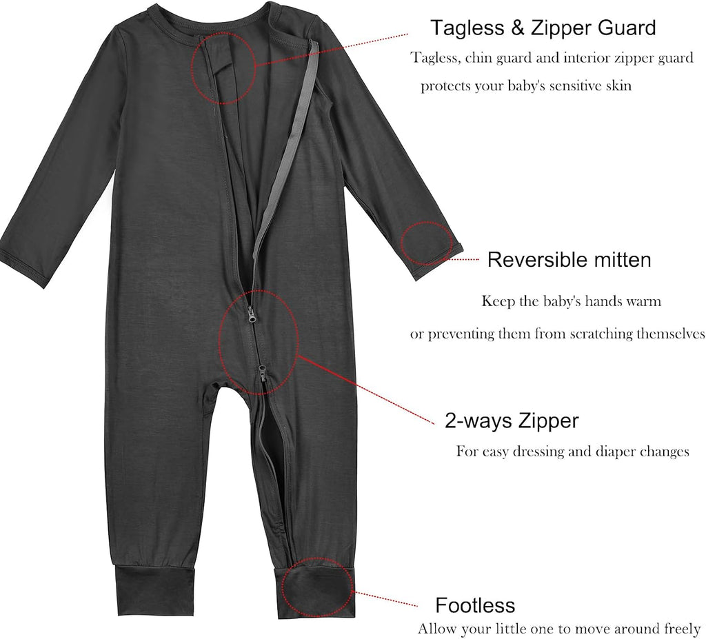Baby Footless Pajamas Rayon of Bamboo Romper