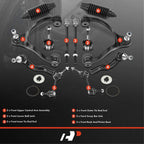 A-Premium 12Pcs Front Suspension Kit, Upper Control Arm, Sway Bar Link