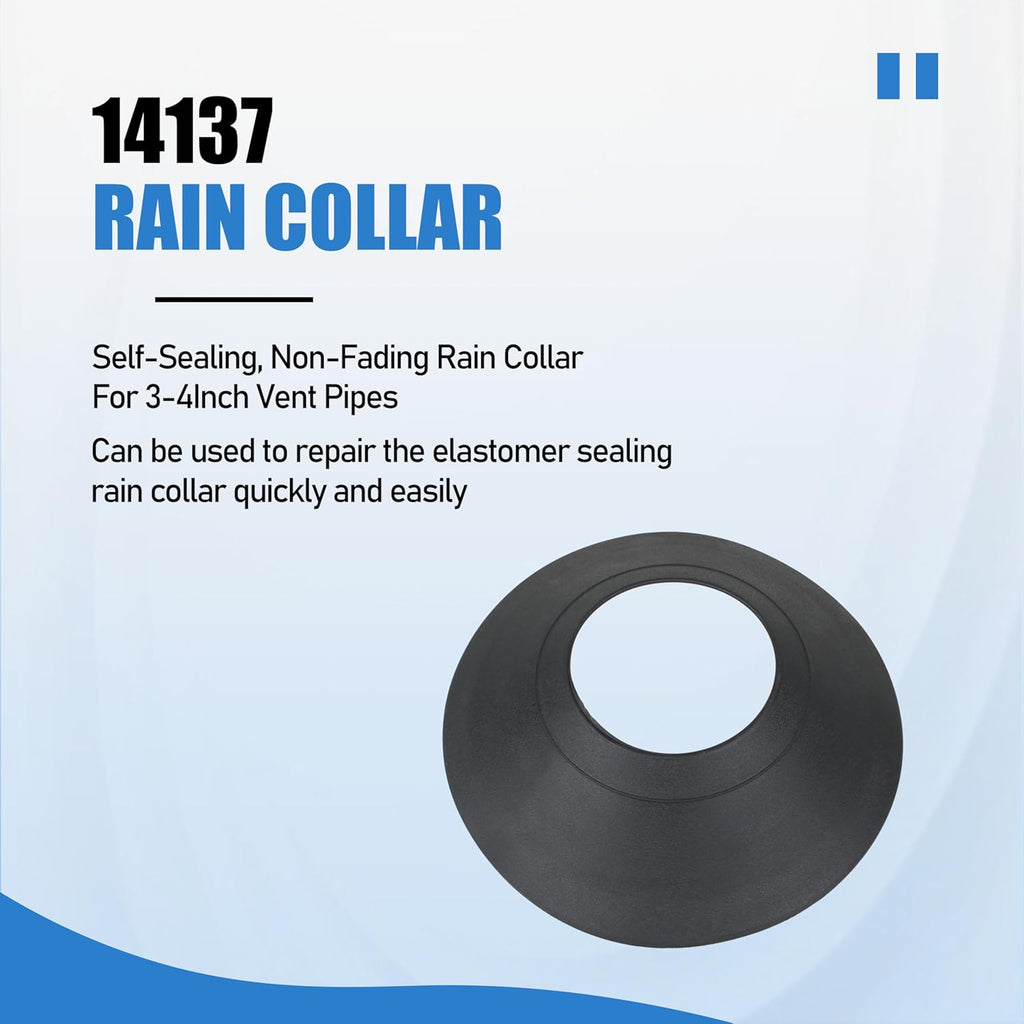 14137 3"-4" Rain Collars for No-Calk Roof Flashing 3"-4" Roof Vent Boot 2ps