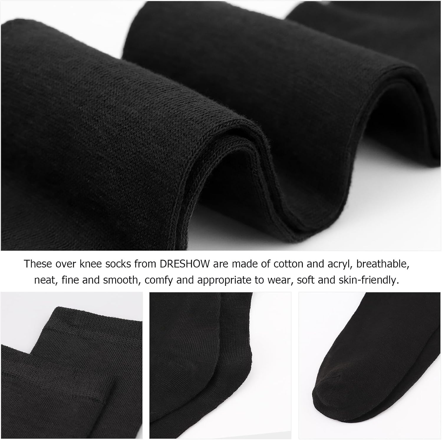 Extra Long High Thigh Socks Striped Over Knee Thin Tights Long Stocking