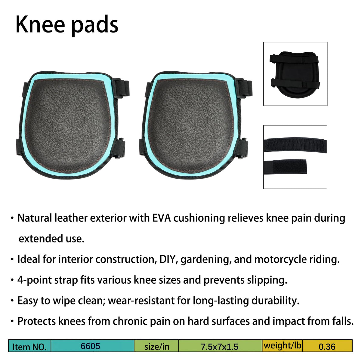 Knee Pad,knee pads for work,Genuine Leather Protective Knee Pad