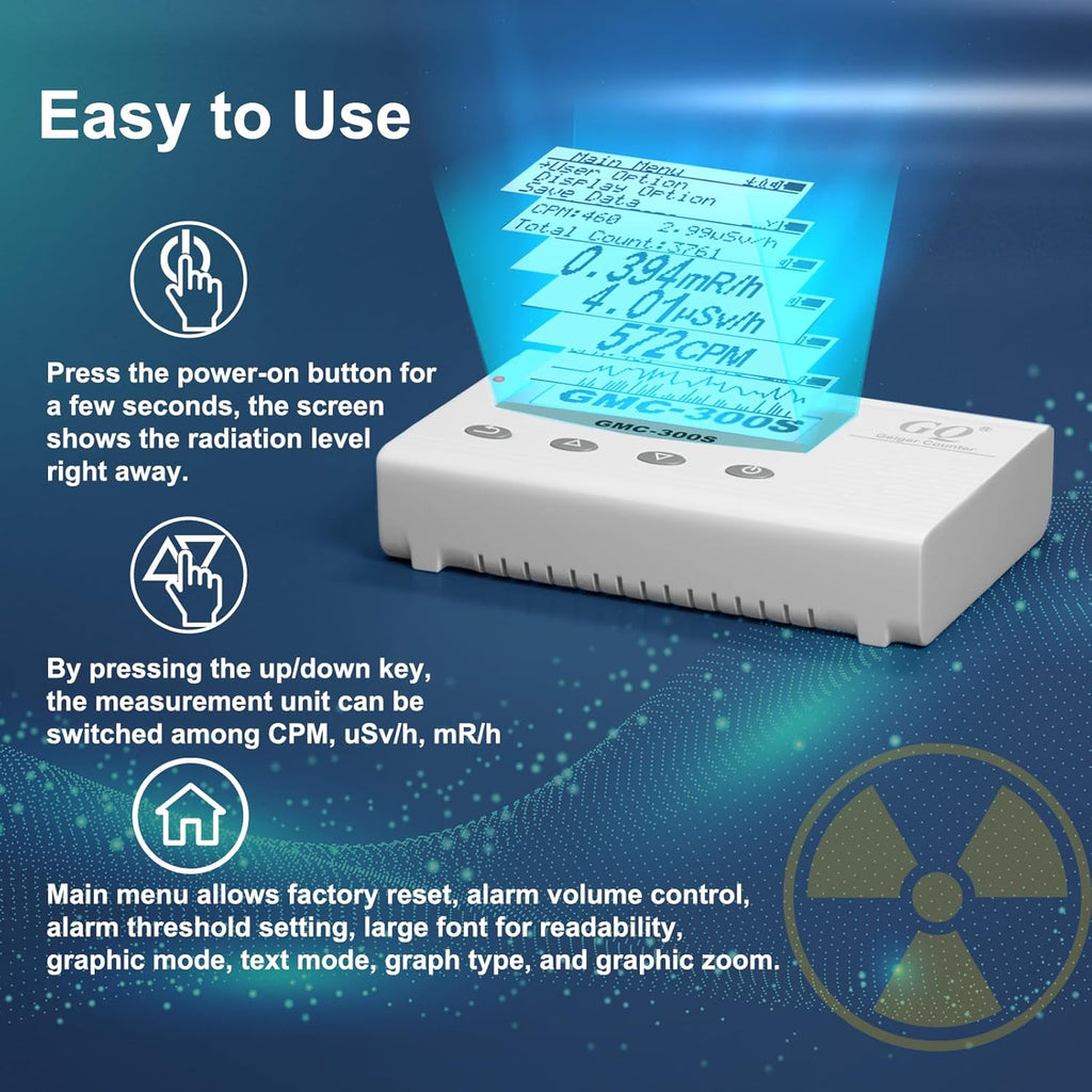 GMC-300S Digital Nuclear Radiation Detector Monitor Meter Geiger Counter Radiation Dosimeter