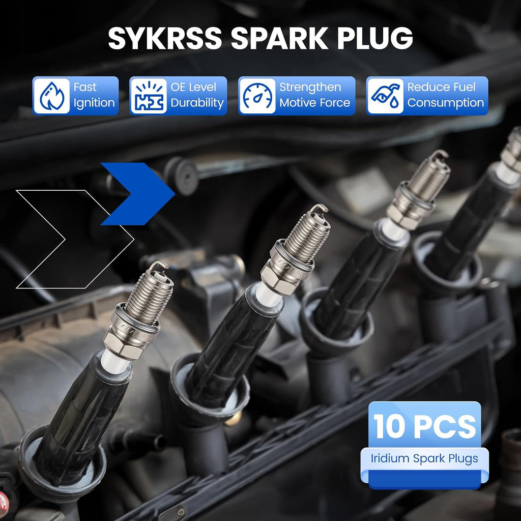 Iridium Spark Plug BR8HS-10 10 Pack Nickel for Yamaha Outboard