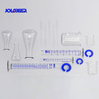 Lab Glass Beakers, Cylinders and Flasks Set, 15pcs