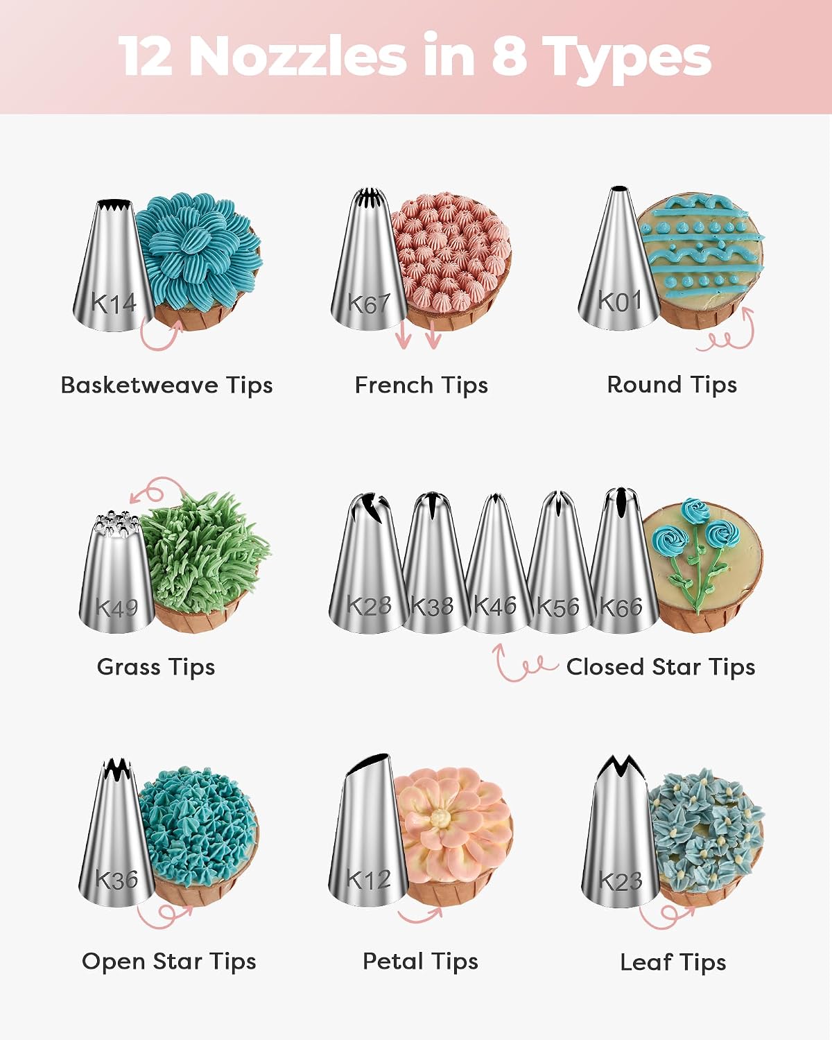 71 Cake Decorating Kit Baking Supplies Tools for Beginners & Pros