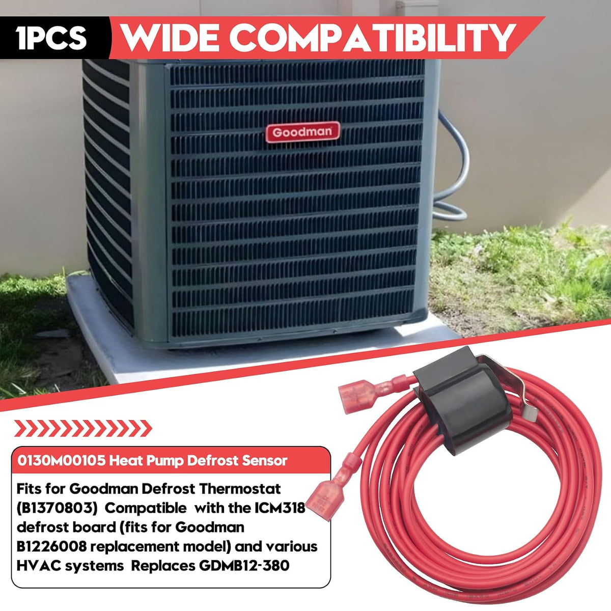 0130M00105 Heat Pump defrost Sensor fit for Goodman and Amana