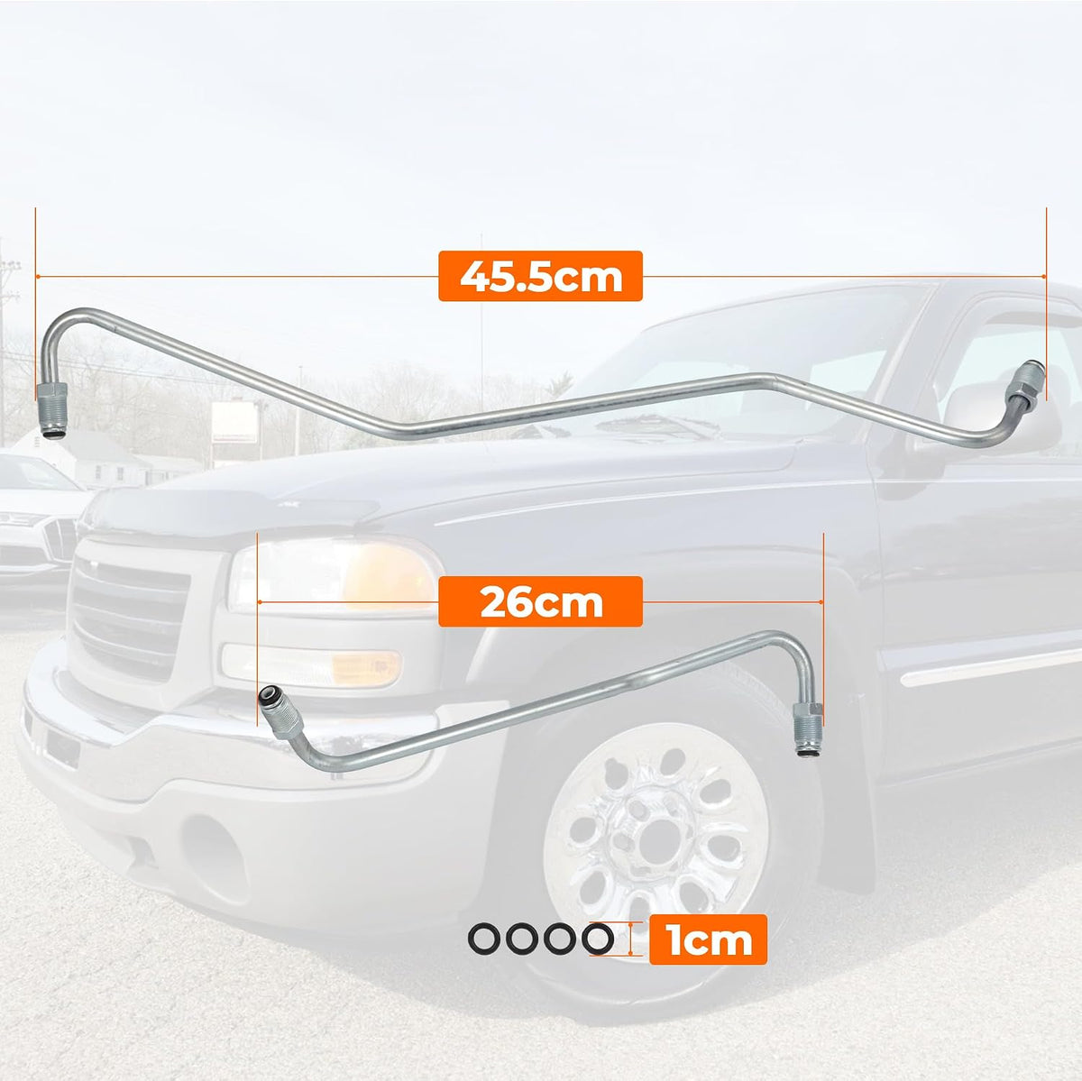 Rack and Pinion Transfer Line Compatible with RWD Chevrolet & GMC Models