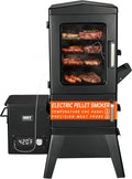 Vertical Pellet Smoker with Cover & Meat Probe, 4-Rack Electric BBQ Smoker Grill, 616 sq in Cooking Space, Digital