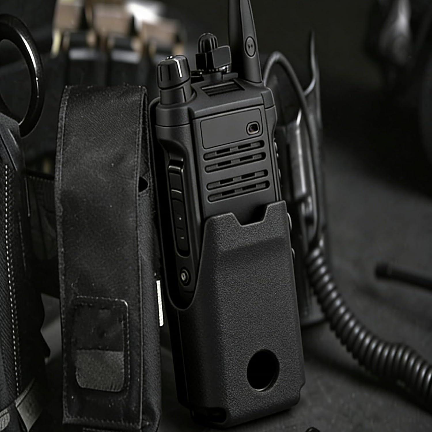 Tactical Radio Holster with Molle Vest Clip, Portable Radio Case Compatible with Motorola APX8000 APX6000 Radios with