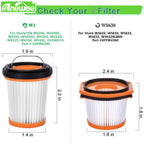 Anewise WV201 Wandvac Filter Replacement for Shark Wandvac ION W1 Handheld