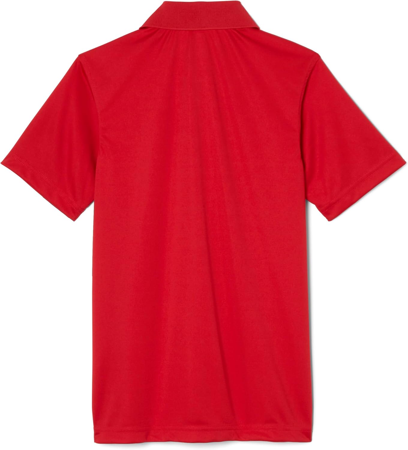 Boys' Short Sleeve Moisture Wicking Stretch Sport Polo Shirt (Kids Standard & Husky Sizes), Red, 18-20